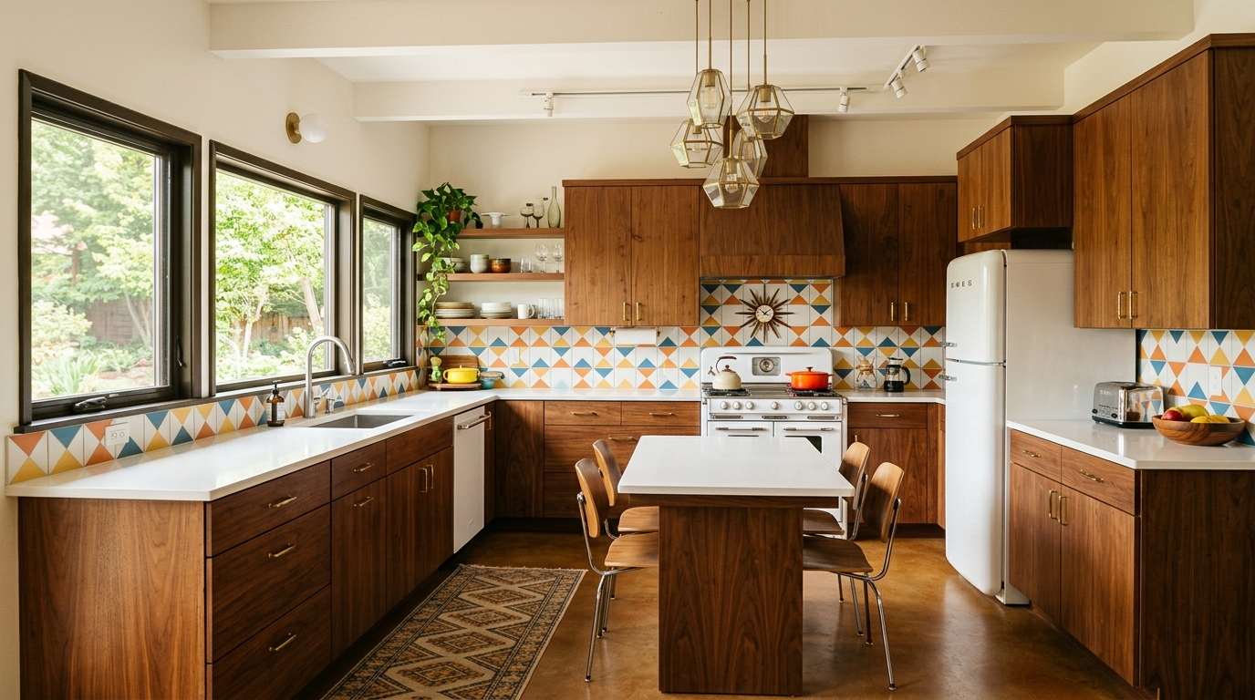 13 Sleek Mid Century Modern Kitchen Design Ideas for Retro Style